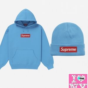 Supreme Light Blue Box Logo Hoodie (M) + Beanie | 12/4/25 Drop